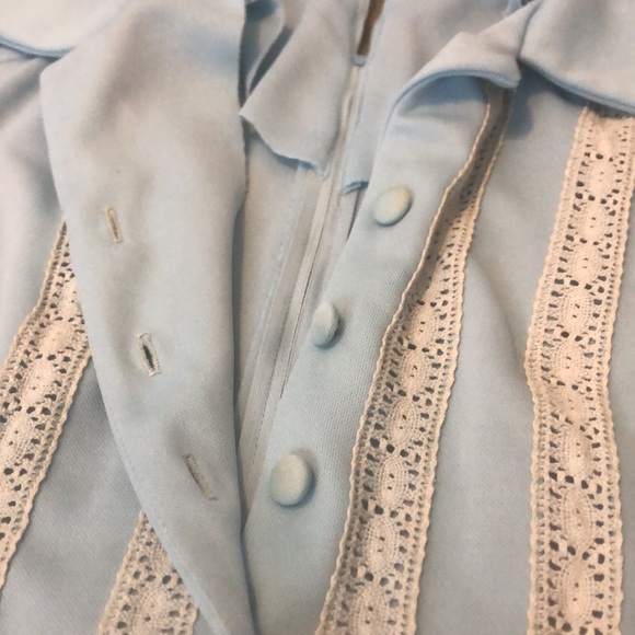 Gorgeous  Vintage  Long baby blue color women’s Dress Size L” - Picture 12 of 15